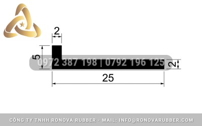 Ron Cao Su Chữ L Cho Cửa Thép Và Cửa Inox