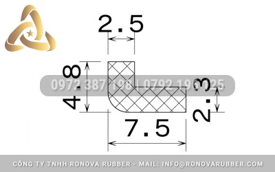 Ron Silicon Chữ L Chịu Nhiệt Đến 250°C