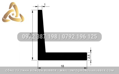 Ron Cao Su Chữ L Có Sẵn EPDM, Silicone, NBR