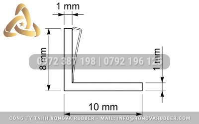 Ron Silicon Chữ L Màu Đỏ – Chịu Nhiệt Cao Cho Thiết Bị Hấp, Sấy
