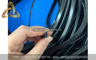 Ron Cao Su EPDM Chữ U Chèn Khe Cửa Kính 1mm và 1.5mm