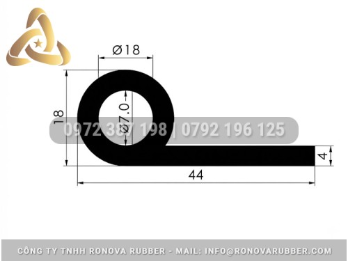 Gioăng Ron Cao Su Chữ P18, P20, P30 Chịu Lực Cao