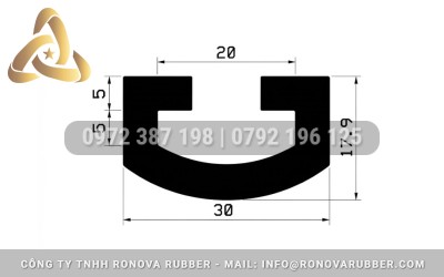 Ron Cao Su Chữ U Chất Lượng Cao Làm Kín, Giảm Rung, Chống Va Đập
