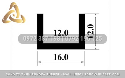 Báo Giá Gioăng Cao Su Chữ U Khe Hở 12mm Mới Nhất