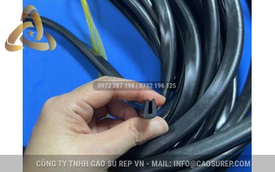 Ron Cao Su Chữ U Nẹp Cửa, Nẹp Kính và Nẹp Tủ Điện Khe 1ly, 1.5ly, 2ly