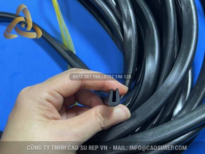 Ron Cao Su Chữ U Nẹp Cửa, Nẹp Kính và Nẹp Tủ Điện Khe 1ly, 1.5ly, 2ly