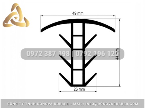 Ron Cao Su Chữ T Nẹp Tấm Pin Năng Lượng Mặt Trời – Chống Nước, Chịu Nhiệt