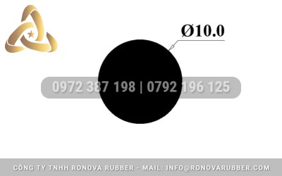 Dây Gioăng Cao Su Xốp Phi 10mm Theo Mét – Mềm, Làm Kín