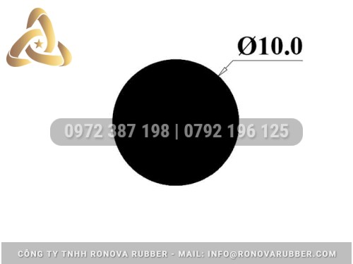 Dây Gioăng Cao Su Xốp Phi 10mm Theo Mét – Mềm, Làm Kín