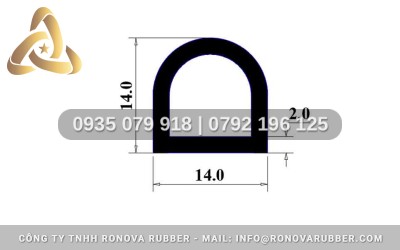 Cao Su Ronova Cung Cấp Gioăng Cao Su Chữ D 14x14x2 Làm Kín