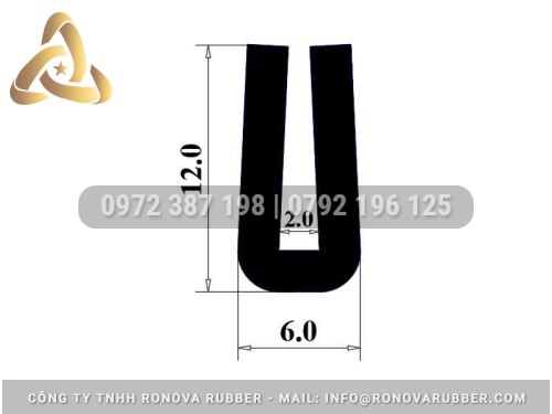 Mua Ron Cao Su Chữ U Khe 2mm Nẹp Kính, Tủ Điện Tại Đồng Nai