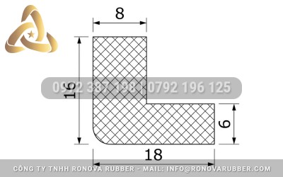 Ron Cao Su Chữ L Cho Mép Tôn Dày 1–5mm