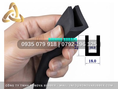 Gioăng Cao Su Chữ U Phổ Biến Cho Cửa Gỗ, Cửa Nhôm