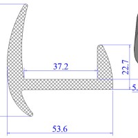 Ron cao su EPDM chữ H  53.6x57x37.1