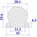 Ron cao su chữ D 33x29.6x6.3