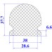 Ron cao su chữ D 28.6x37.7x6.6