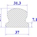 Ron cao su chữ D 37x29.4x7.1