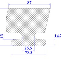 Ron cao su EPDM chữ D 72.3x77.9x14.2