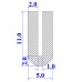 Ron cao su EPDM chữ U 5x11x1