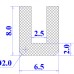 Ron cao su EPDM chữ U 6.5x8x2.5