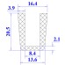 Ron cao su EPDM chữ U 13.6x20.5x8.4
