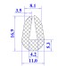 Ron cao su EPDM chữ U 11x16.9x4.2