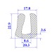 Ron cao su NBR chữ U 20.3x22.9x8.6