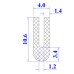 Ron cao su NBR chữ U 4x10.6x1.2