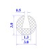 Ron cao su NBR chữ U 3x3x1.3