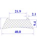 Ron cao su NBR chữ U 40x13.8x21.9