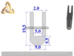Ron silicon chữ U 9x19.5x5