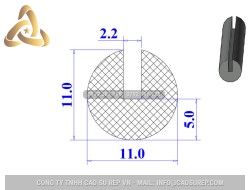 Ron silicon chữ U 11x11x2.2