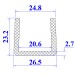 Ron silicon chữ U 26.5x23.2x20.6