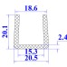 Ron silicon chữ U 20.5x20.1x2.4