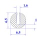 Ron silicon chữ U 6.5x6.5x1.6