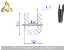 Ron silicon chữ U 4x5x2