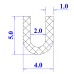 Ron silicon chữ U 4x5x2