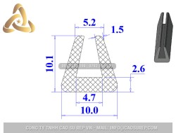 Ron silicon chữ U 10x10.1x4.7