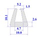 Ron silicon chữ U 10x10.1x4.7