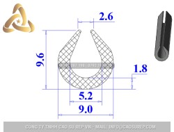Ron silicon chữ U 9x9.6x5.2
