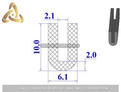 Ron silicon chữ U 6.1x10x2.1