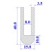 Ron silicon chữ U 15x40x8