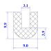 Ron silicon xốp chữ U 9x9.9x3.1
