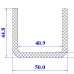 Ron silicon xốp chữ U 50x44.8x40.9