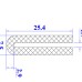 Ron silicon xốp chữ U 7.5x25.4x2.9