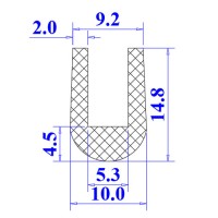 Ron silicon xốp chữ U 10x14.8x5.3