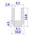 Ron silicon xốp chữ U 10x14.8x5.3