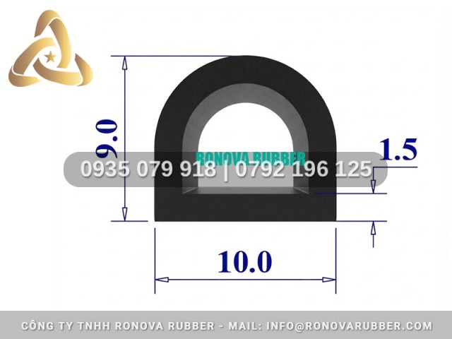 Dây Ron Cao Su Chắc Chắn Chữ D 10x9