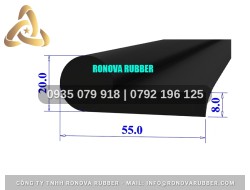 Gioăng cao su chữ P 55x20