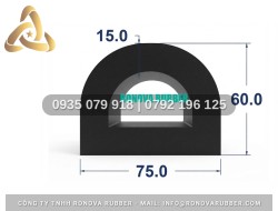 Gioăng Cao Su Dày Dặn Chữ D 75x60